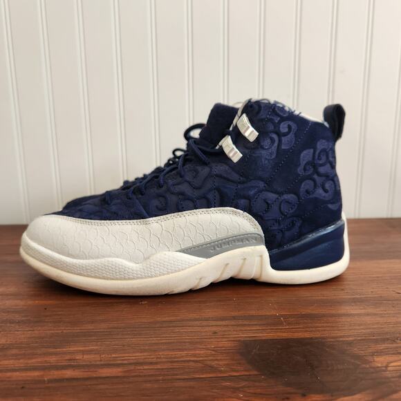 Jordan 12 Men's Size 8M International Blue/White Pre-owned Good Clean - Picture 6 of 12